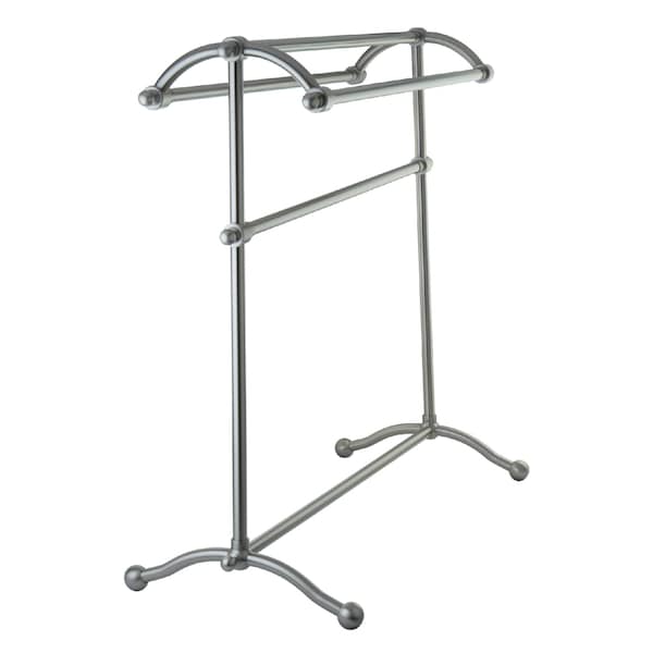 Pedestal Towel Rack, Brushed Nickel